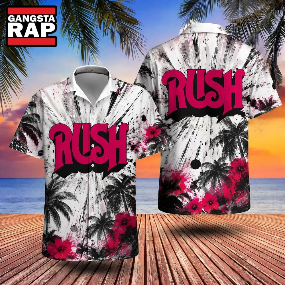 Rush Retro Logo Classic Hawaiian Shirt, Music Hawaiian Shirt