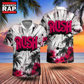 Rush Retro Logo Classic Hawaiian Shirt , Music Hawaiian Shirt