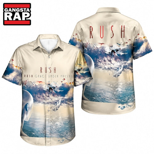 Rush Rock Band Grace Under Pressure Album Hawaiian Shirt, Music Hawaiian Shirt