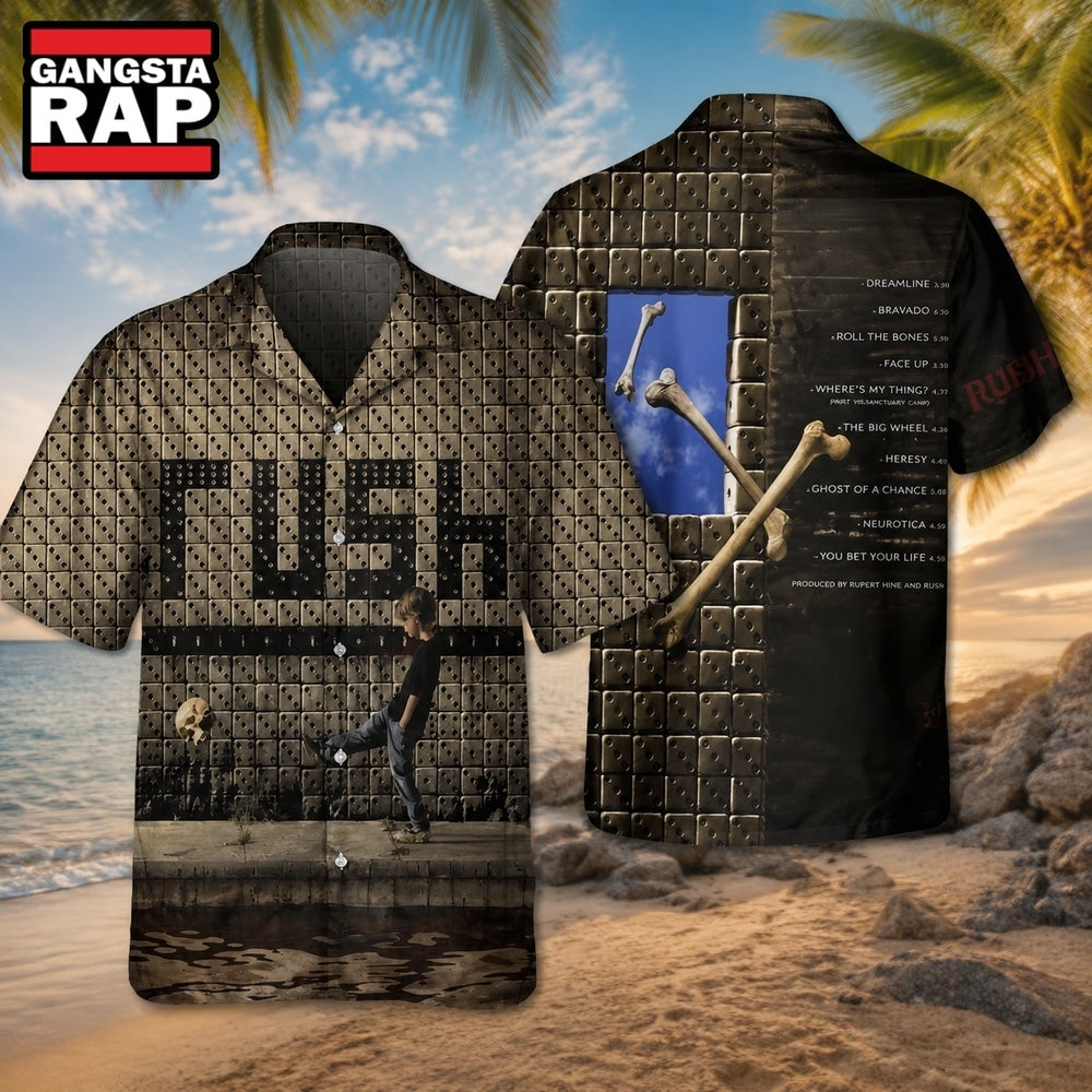Rush Rock Band Roll the Bones Hawaiian Shirt, Music Hawaiian Shirt
