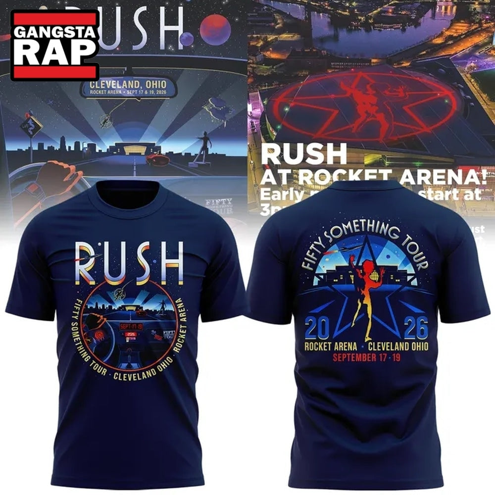 Rush x Cleveland Cavaliers Fifty Something Tour 2026 Hoodie T-Shirt