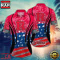 MLB Rutgers Scarlet Knights Team Logo Hot Summer Aloha Hawaiian Shirt