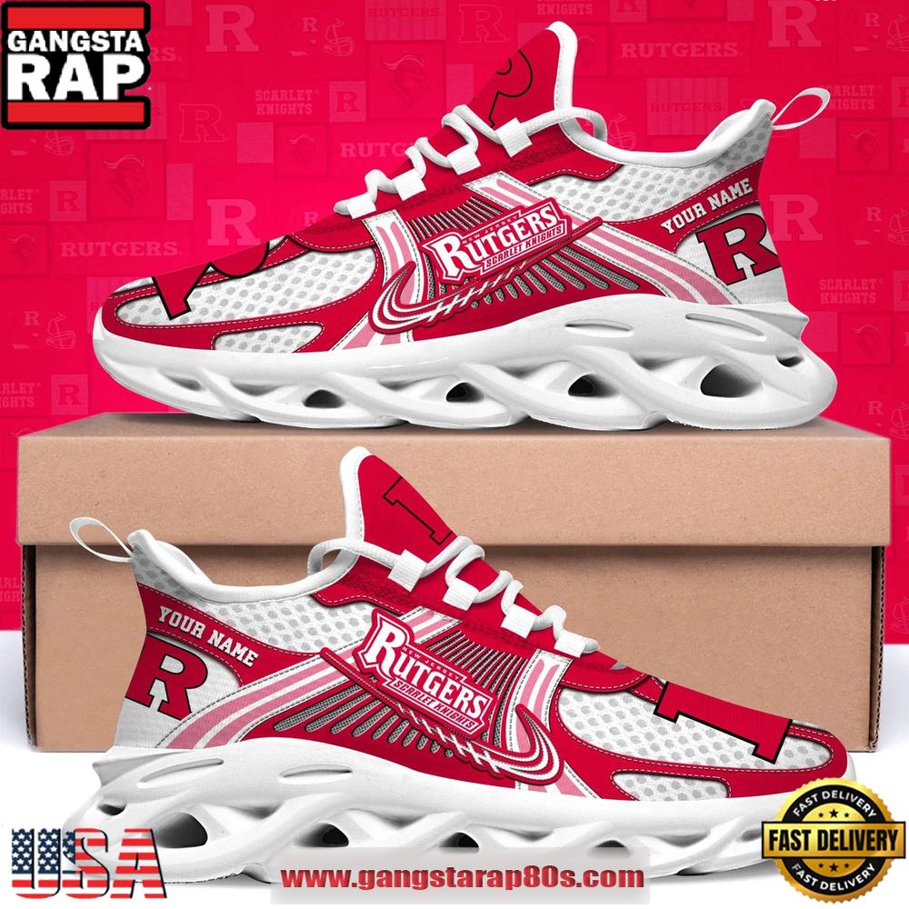 Rutgers Scarlet Knights Personalized Clunky Sneaker Max Soul Shoes