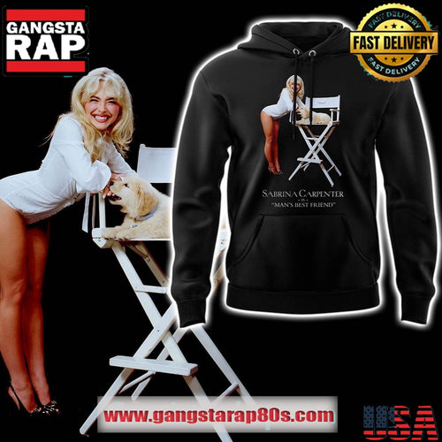 Sabrina Carpenter Mans Best Friend Limited Edition Black Hoodie Shirt