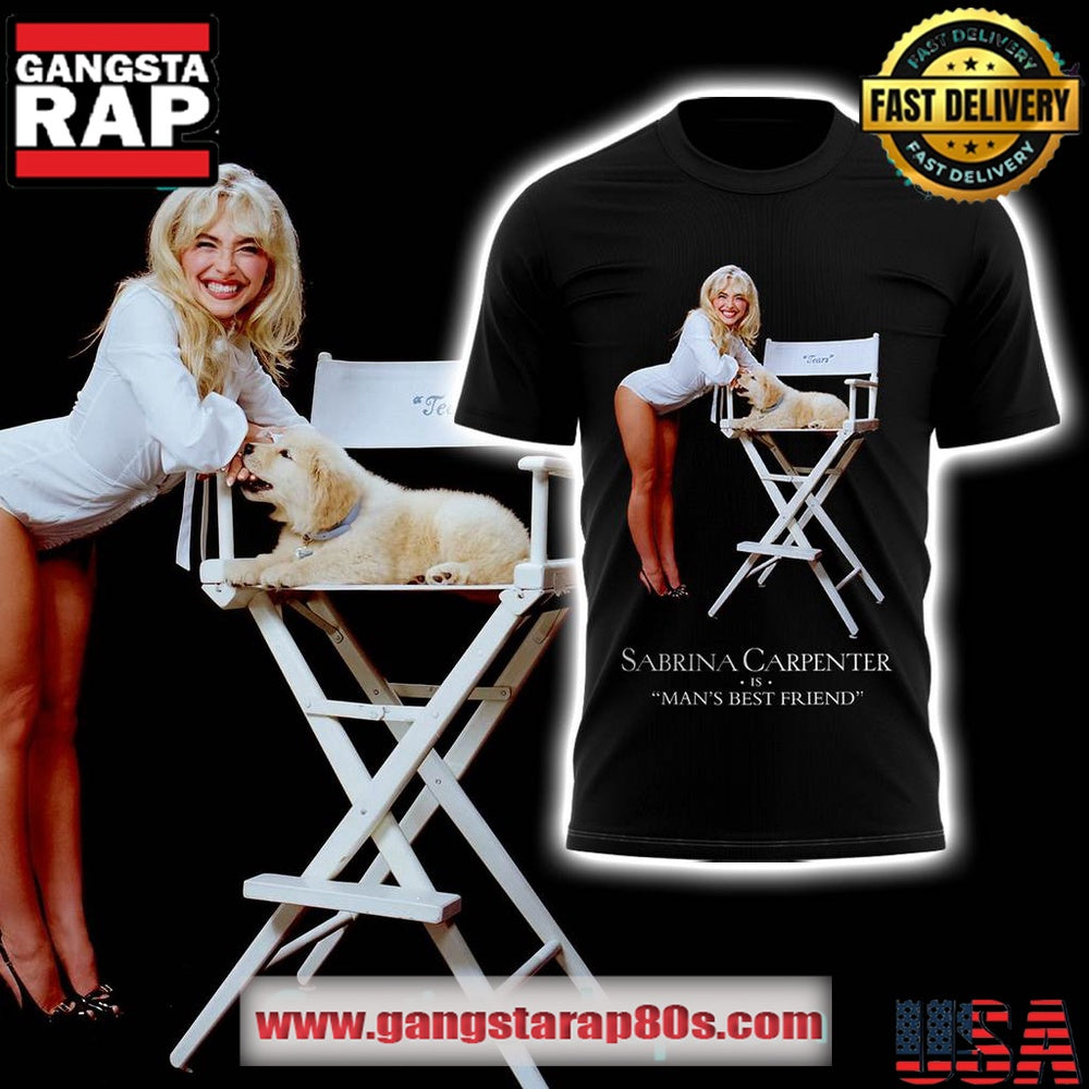 Sabrina Carpenter Mans Best Friend Limited Edition Black T Shirt