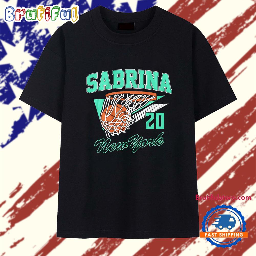 Sabrina Ionescu #20 New York Liberty Hoop Swish T Shirt