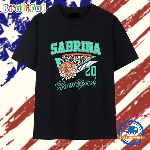 Sabrina Ionescu #20 New York Liberty Hoop Swish T Shirt