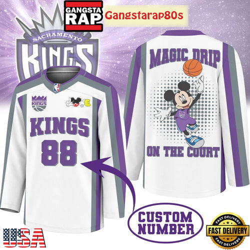 Sacramento Kings Premium NBA Magic Drip Long Jersey Shirt