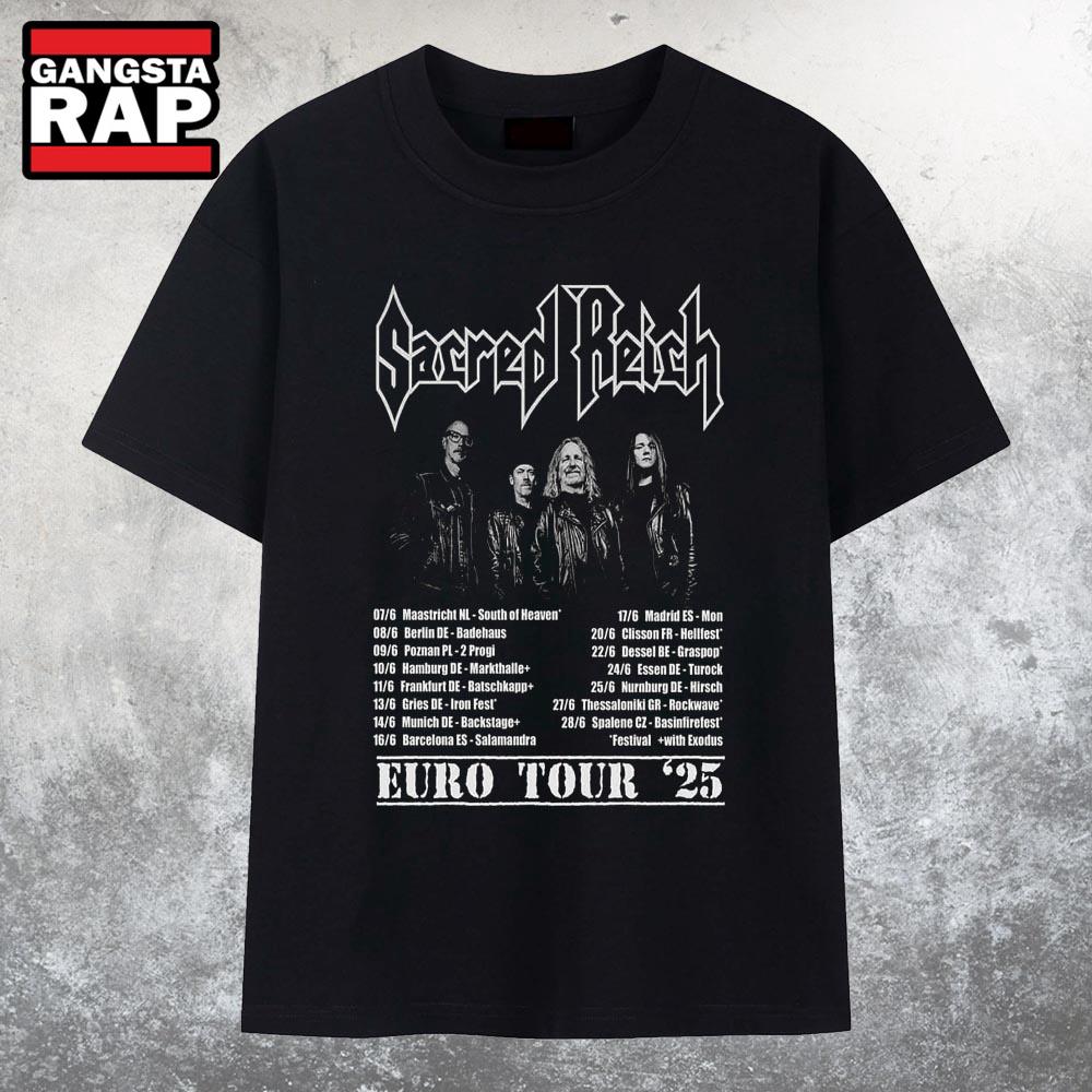 Sacred Reich Euro Summer Tour Date List 2025 Start In Maastricht NL On June 7 T Shirt
