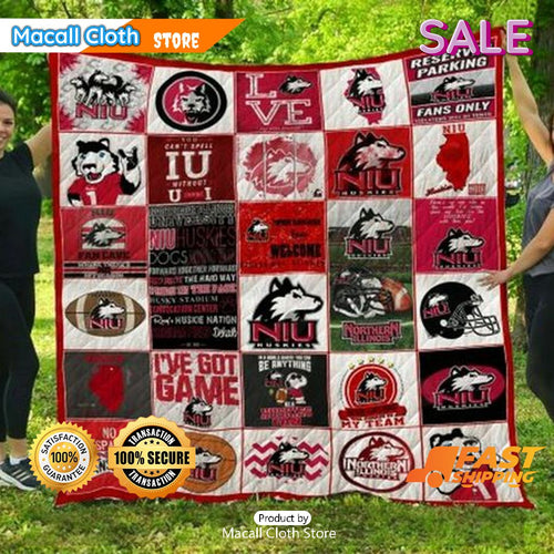 SALE NCAA Northern Illinois Huskies Sports Gift Quilt Blanket