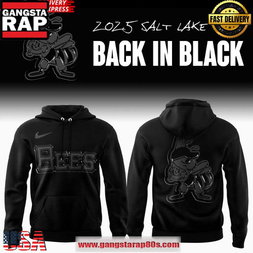Salt Lake Bees “Back In Black” 2025 Special All Over Print Hoodie