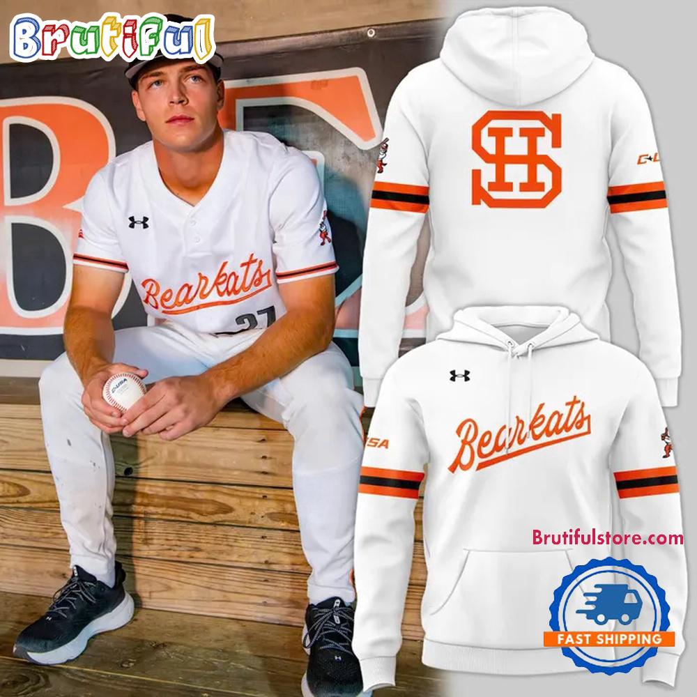 Sam Houston Bearkats Baseball 2026 White Uniform Hoodie