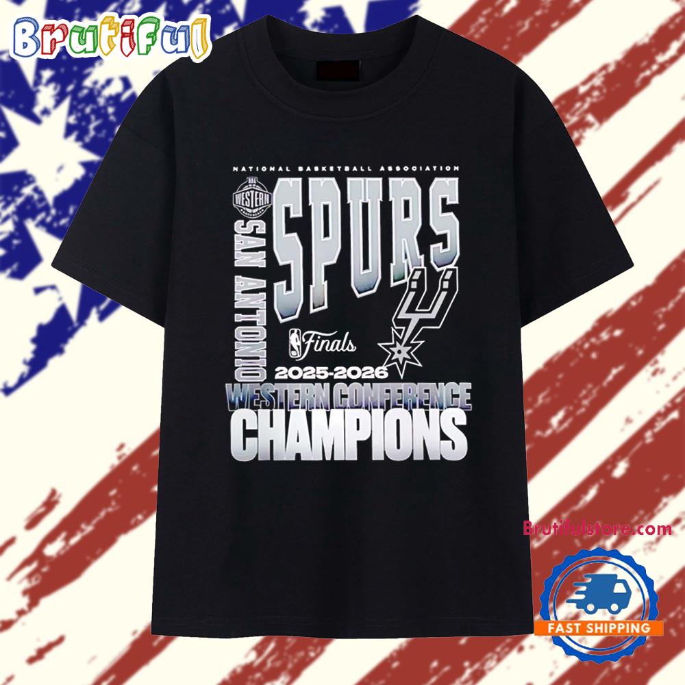 San Antonio Spurs 2025 2026 NBA Western Conference Champions Vintage T Shirt