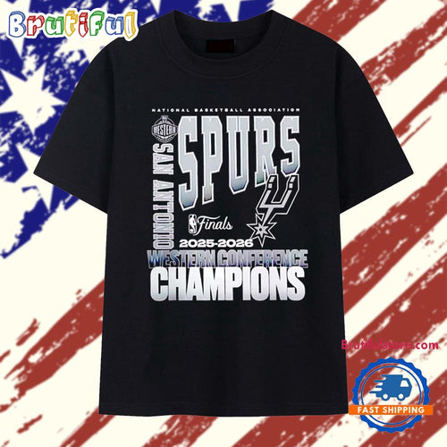 San Antonio Spurs 2025 2026 NBA Western Conference Champions Vintage T Shirt