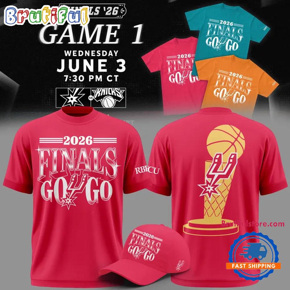 San Antonio Spurs 2026 FINALS GAME 1 Pink T Shirt