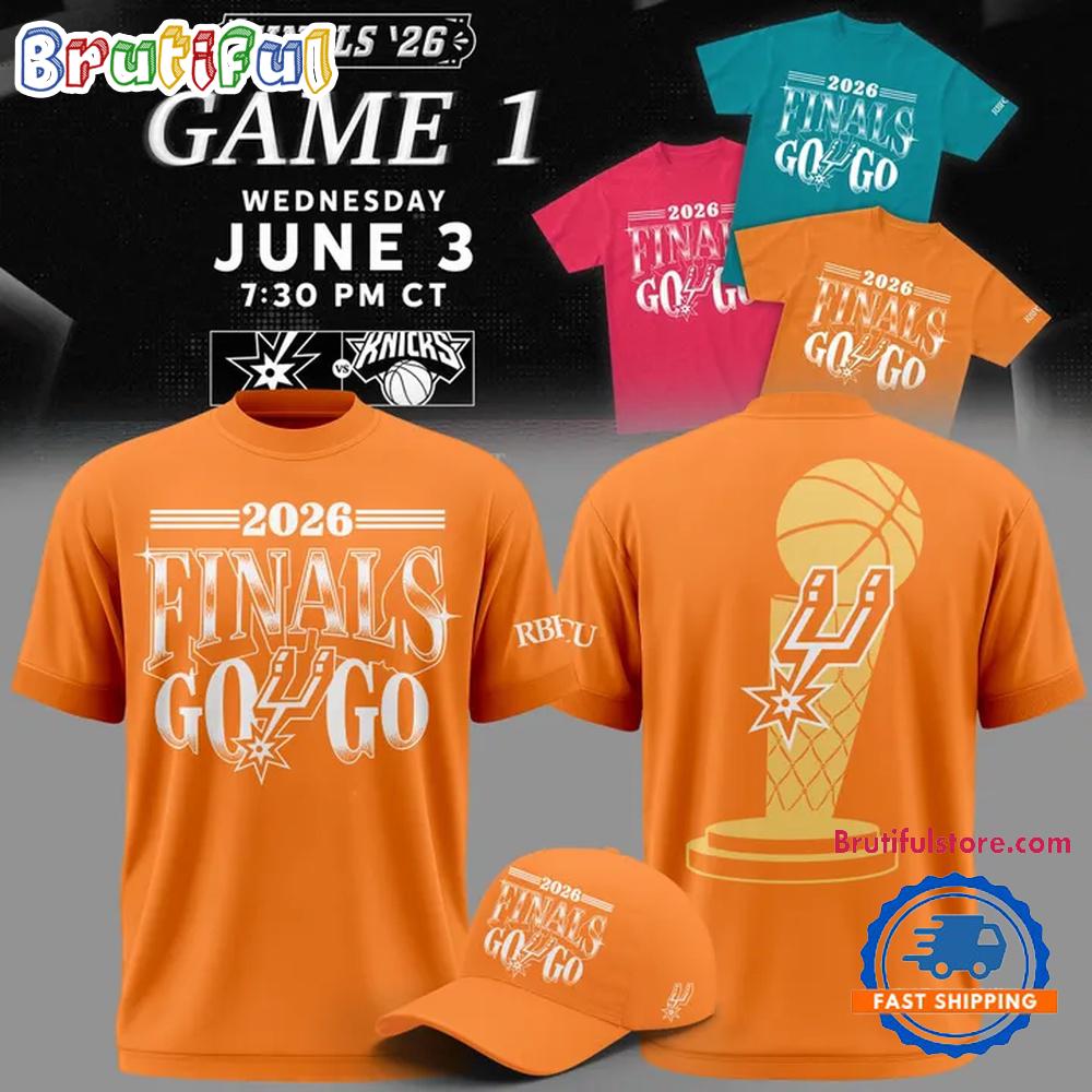 San Antonio Spurs 2026 FINALS GAME 1 Yellow T Shirt