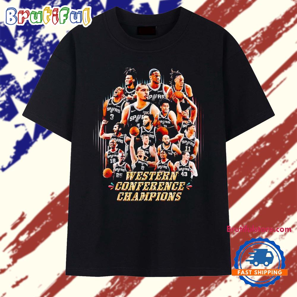 San Antonio Spurs 2026 NBA Final Bound Western Conference Champions big team T Shirt