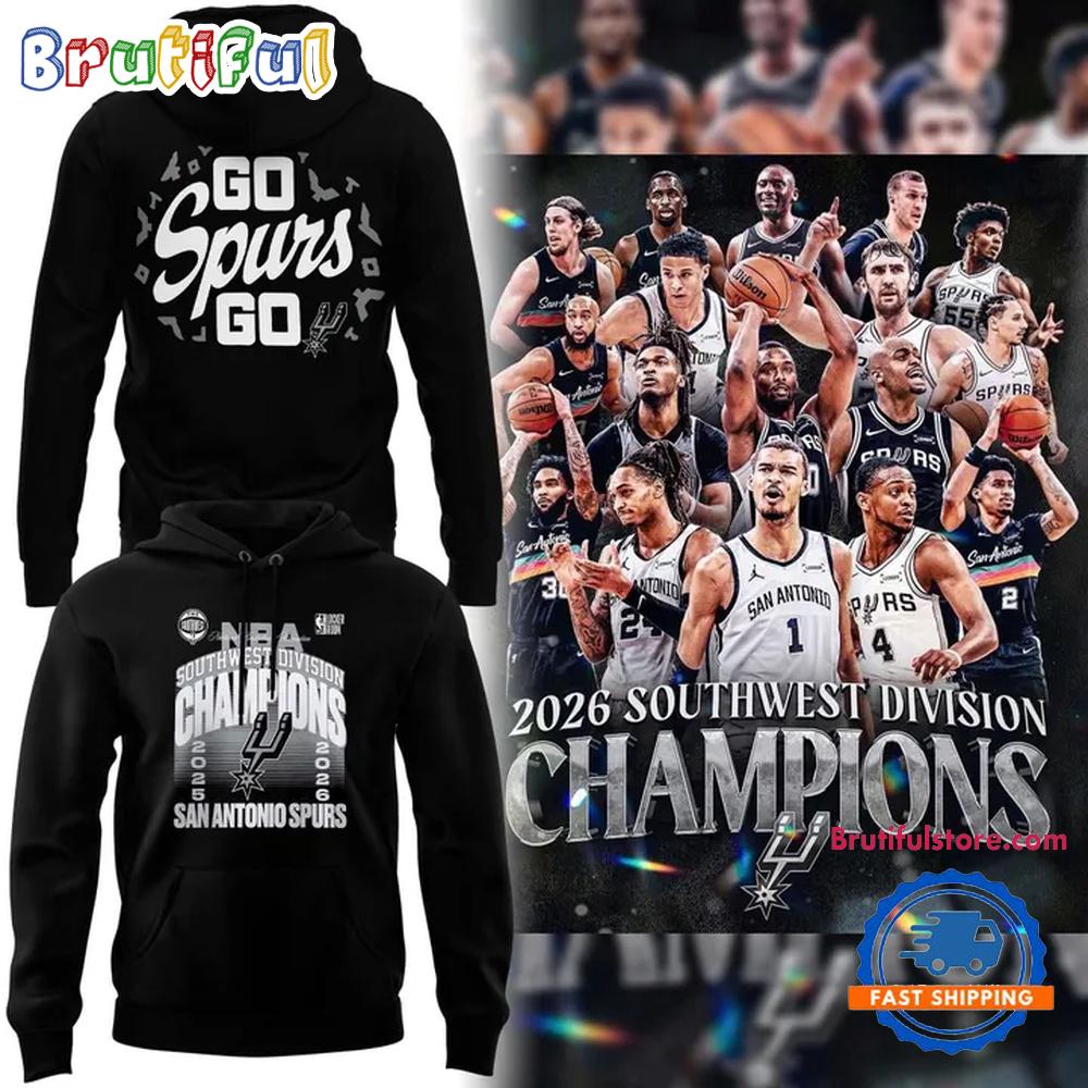 San Antonio Spurs 2026 Southwest Division Champions Hoodie T-Shirt