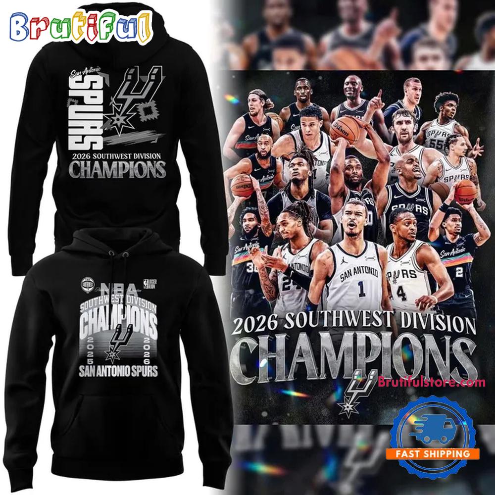 San Antonio Spurs 2026 Southwest Division Champions Hoodie T-Shirt