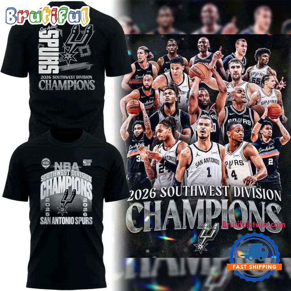 San Antonio Spurs 2026 Southwest Division Champions Hoodie T-Shirt