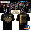 San Antonio Spurs 2026 Western Conference Finals Champions Black T Shirt
