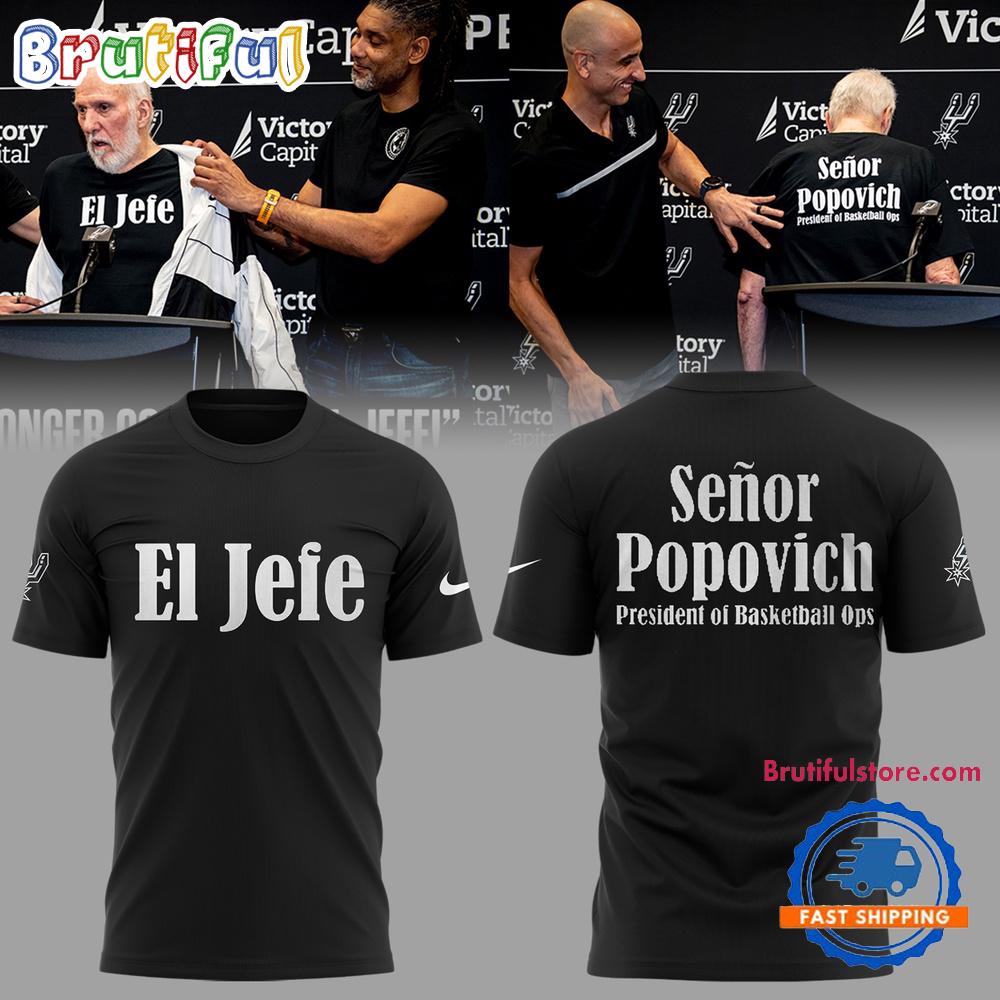 San Antonio Spurs Coach Gregg Popovich I’m El Jefe Hoodie T-Shirt