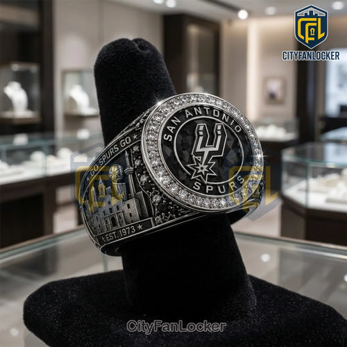 San Antonio Spurs Embossed Championship Steel Commemorative Jewelry Ring