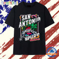 San Antonio Spurs River Walk Basketball NBA Team Logo Graphic T Shirt