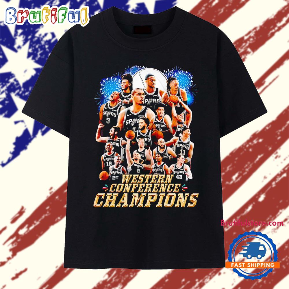 San Antonio Spurs Western Conference Champions NBA basketball team T Shirt