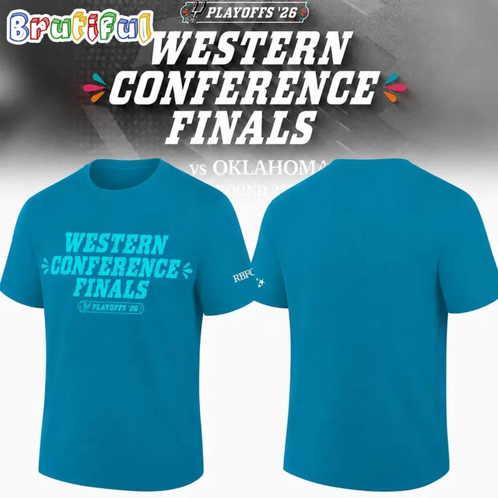 San Antonio Spurs Western Conference Finals 2026 Blue T Shirt