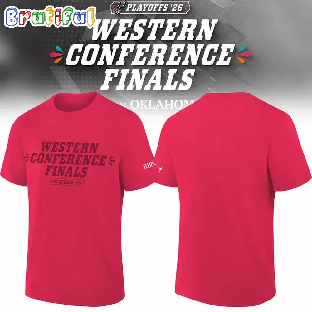 San Antonio Spurs Western Conference Finals 2026 Pink T Shirt