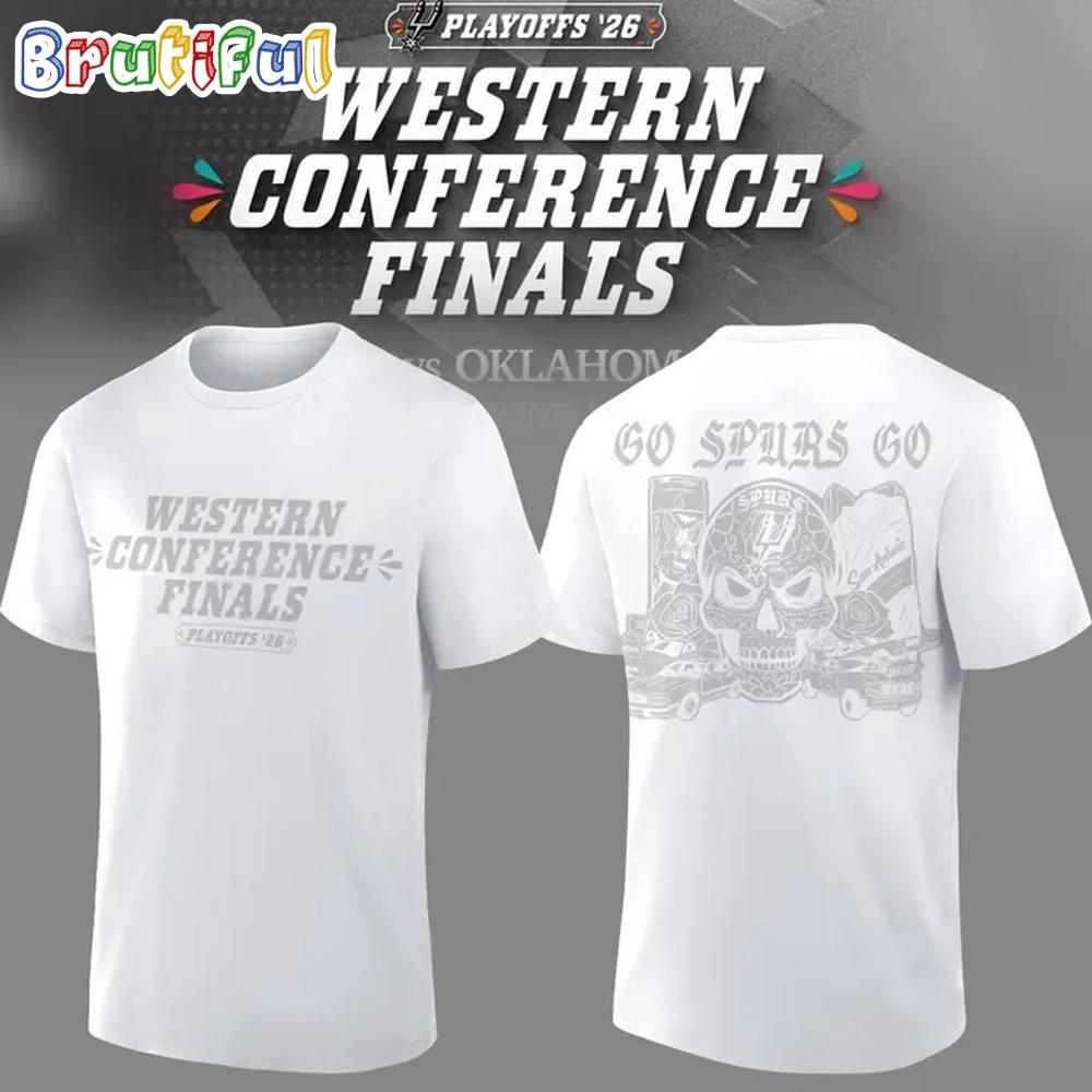 San Antonio Spurs Western Conference Finals 2026 White T Shirt