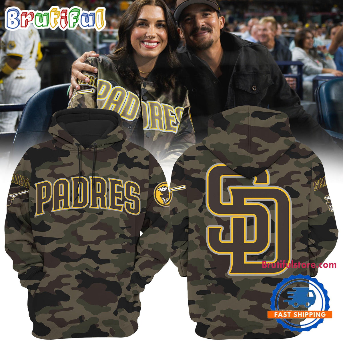San Diego Padres Camo 2024 Custom Hoodie Shirt