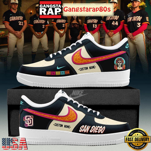 San Diego Padres City Connect New Season 2026 Custom Air Force 1 Sneakers Shoes