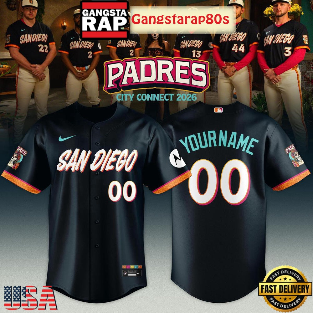 San Diego Padres City Connect New Season 2026 Custom Baseball Jersey