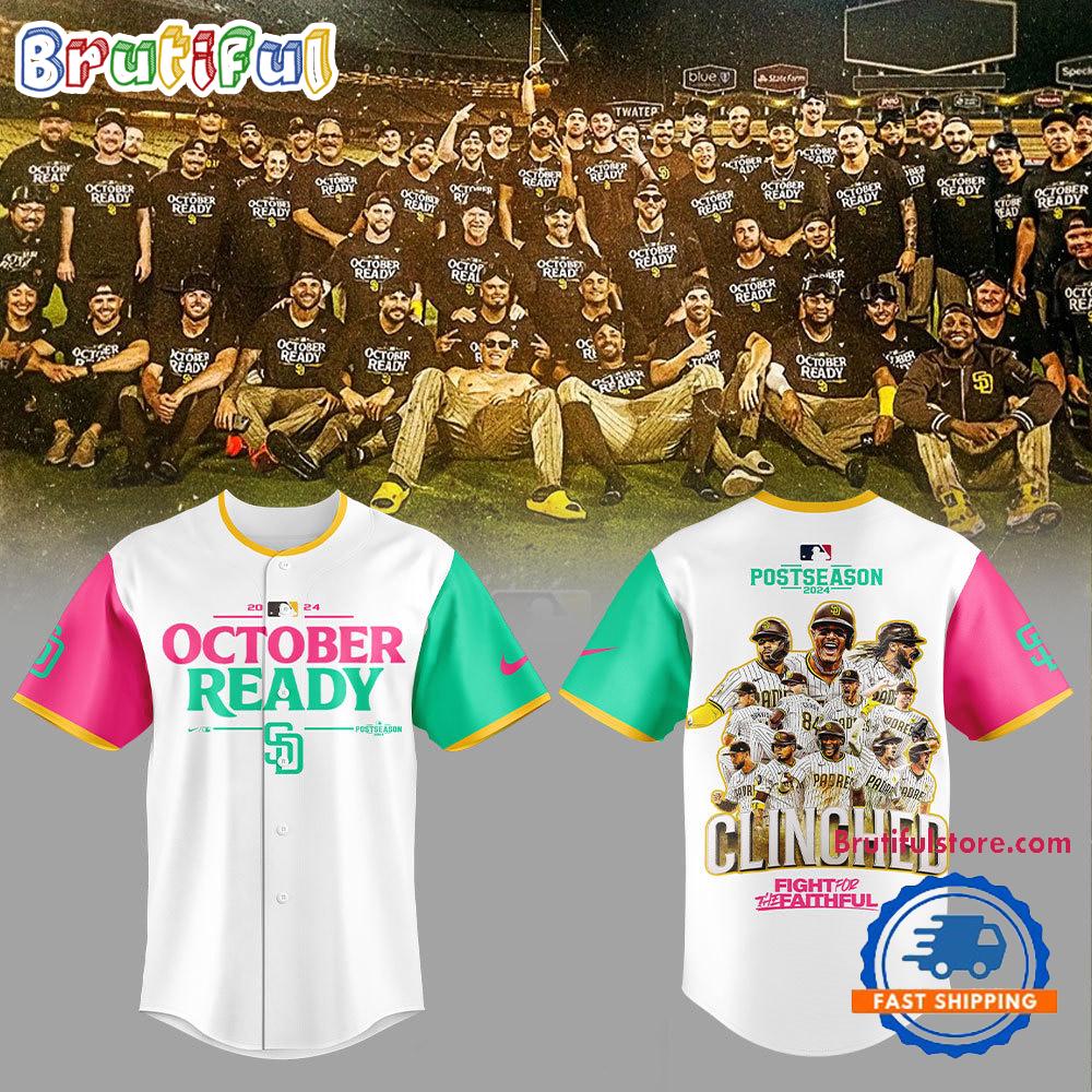 San Diego Padres Clinched 2024 October Ready Postseason Baseball Jersey