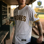 San Diego Padres Ed Sheeran 26 Pinstripe Baseball Jersey
