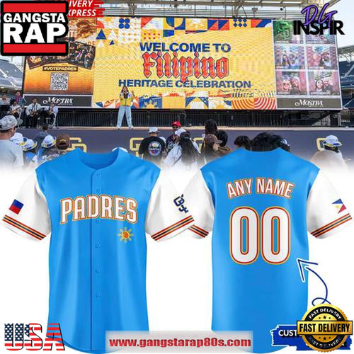 San Diego Padres Filipino Heritage Celebration Custom Baseball Jersey Shirt