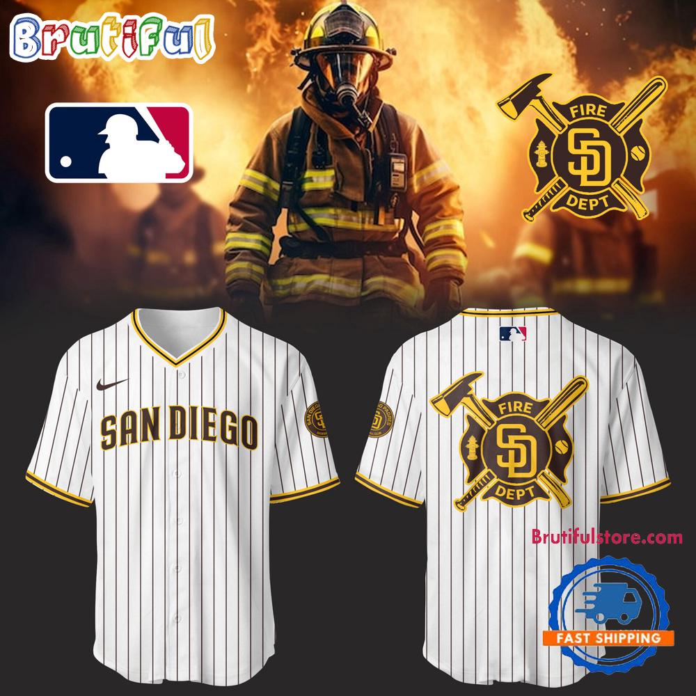 San Diego Padres Firefighter Appreciation Night Baseball Jersey