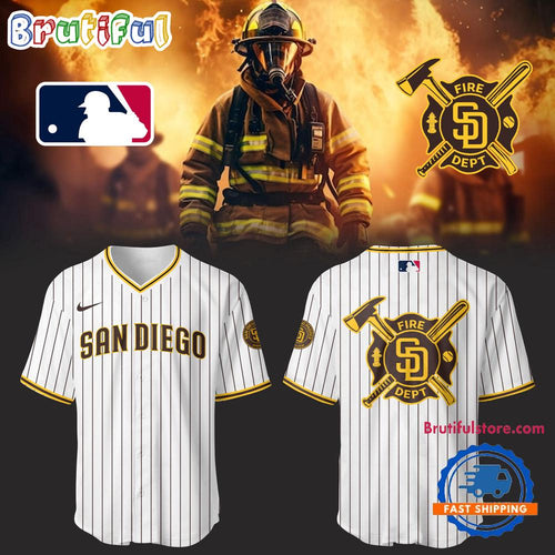 San Diego Padres Firefighter Appreciation Night Baseball Jersey