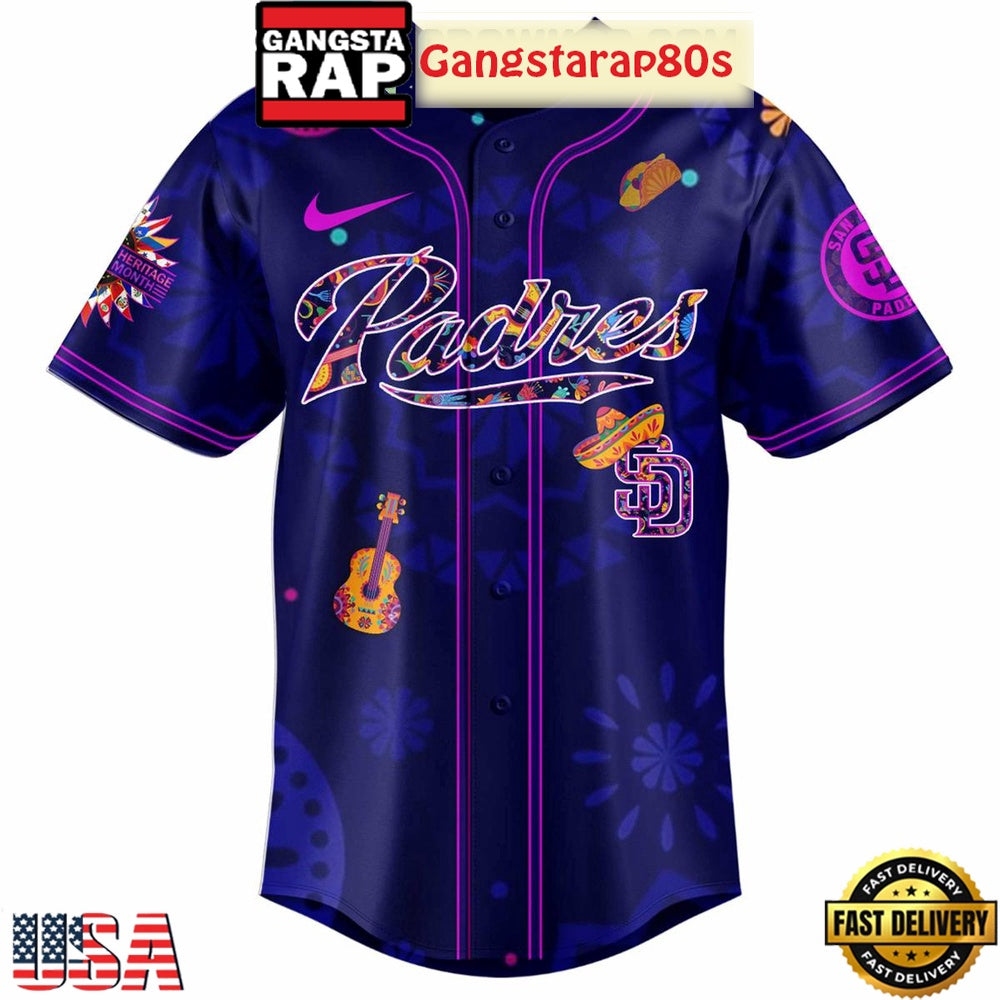 San Diego Padres Hispanic Heritage Celebrations 2025 Unique Design Baseball Jersey