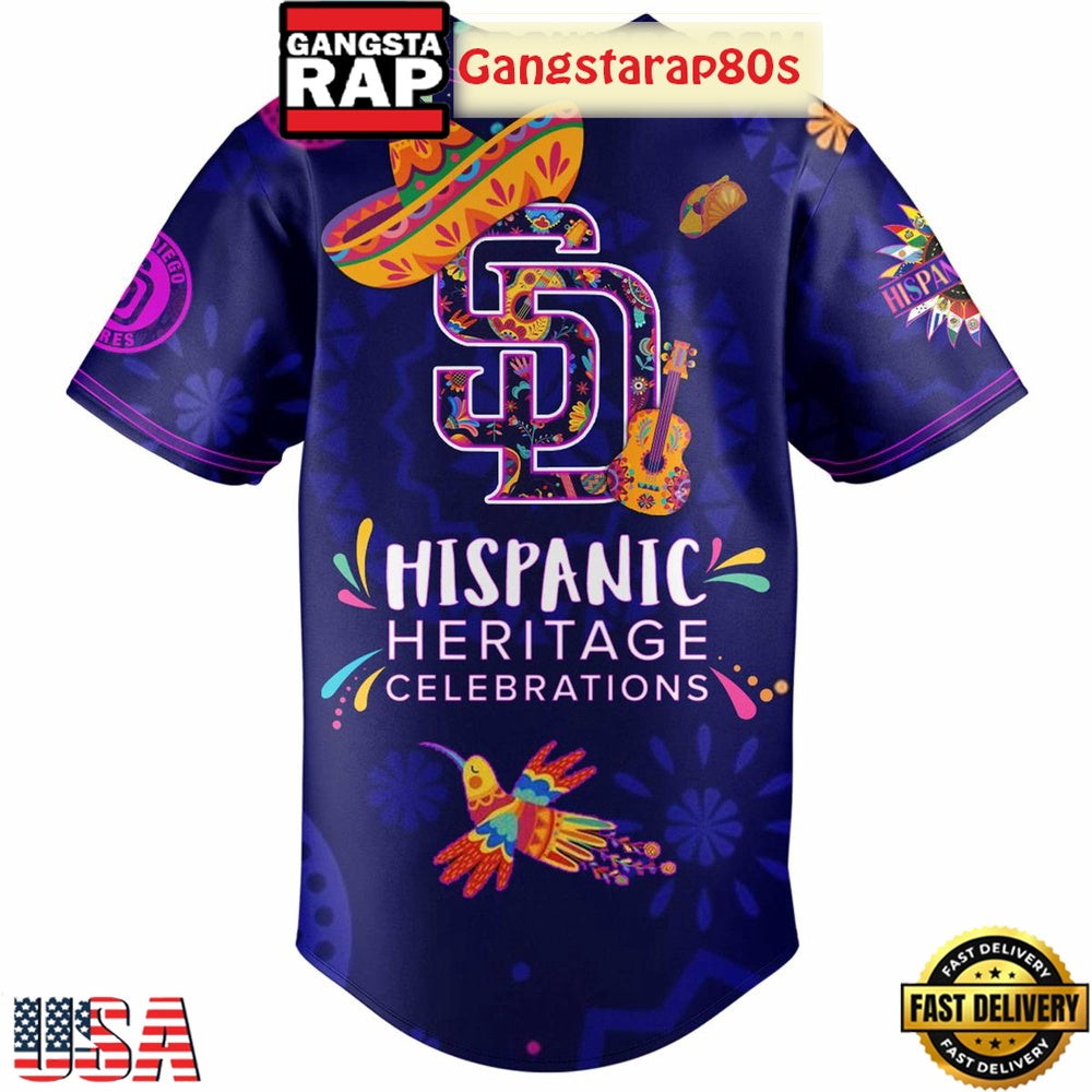 San Diego Padres Hispanic Heritage Celebrations 2025 Unique Design Baseball Jersey