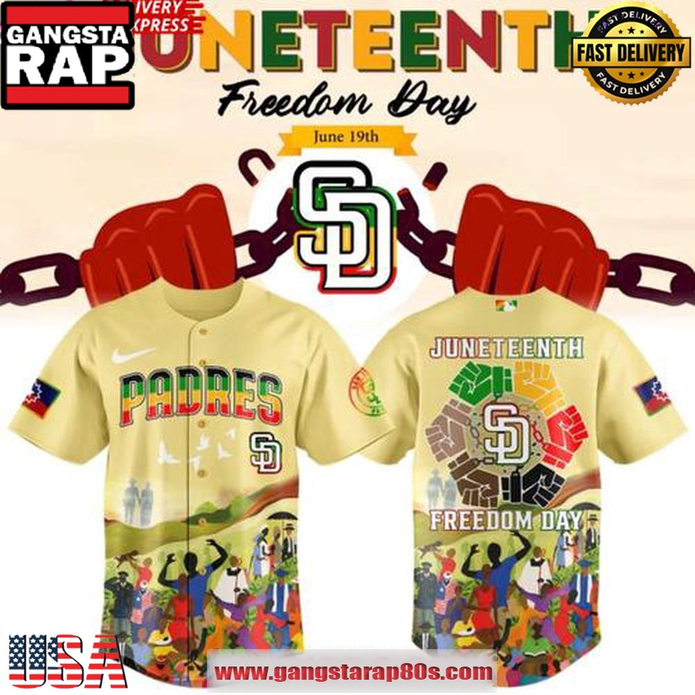 San Diego Padres Juneteenth Freedom Day Limited Edition 2025 Baseball Jersey Shirt