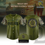San Diego Padres Military Appreciation 2026 America 250 Baseball Jersey