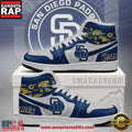 San Diego Padres MLB Unique Sports Air Jordan 1 High Top Shoes Running Sneakers