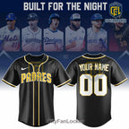 San Diego Padres Personalized Black Custom Name Number Baseball Jersey