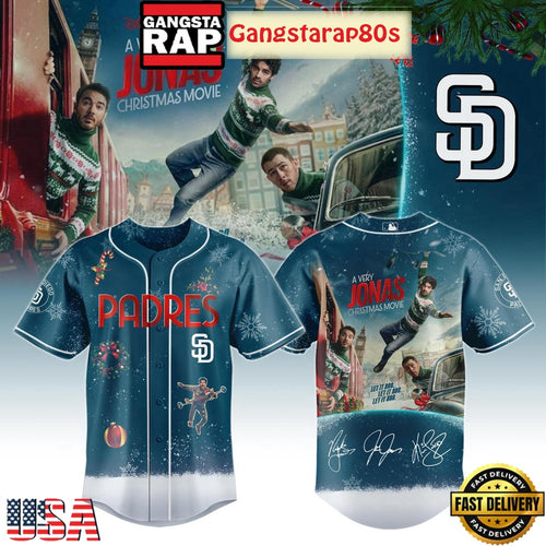 San Diego Padres x A Very Jonas Christmas Movie 2025 Baseball Jersey Shirt