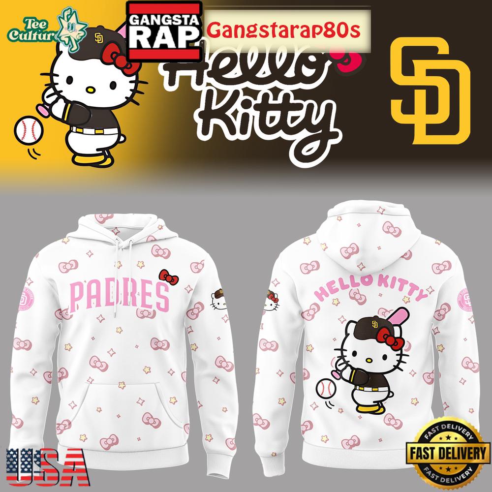 San Diego Padres x Hello Kitty 2026 Crossover Unisex Hoodie Shirt