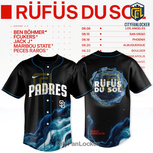 San Diego Padres x Rufus Du Sol 2026 Tour Baseball Jersey
