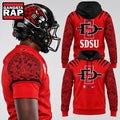 San Diego State Aztecs Football Red Black Tribal Pullover 2026 Hoodie